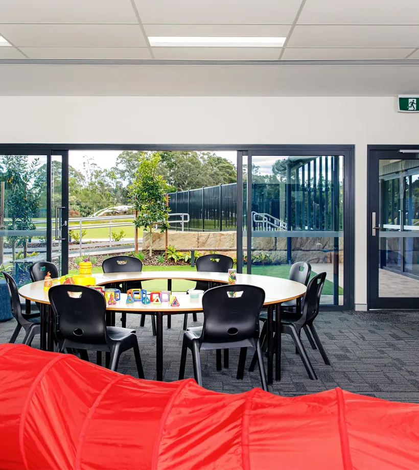 Indoor photo of breakout space showing school facilities at New Hope Christian School